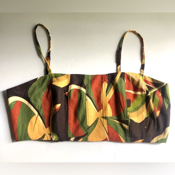 House of Harlow 1960 Linen Blend Cropped Top Size Large - Picture 2 of 11